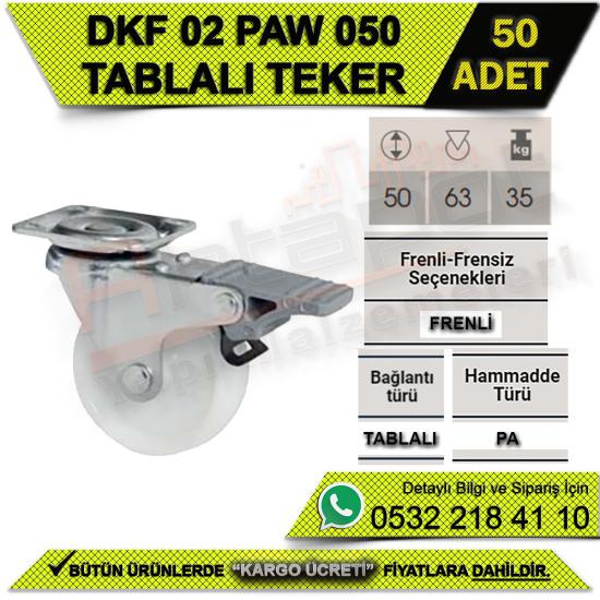 DKF 02 PAW 050 TABLALI FRENLİ TEKER (50 ADET), DKF, 02, PAW, 050, TABLALI, FRENLİ, TEKER, DKF 02 PAW 050 TEKER, TABLALI TEKER, FRENLİ TEKER